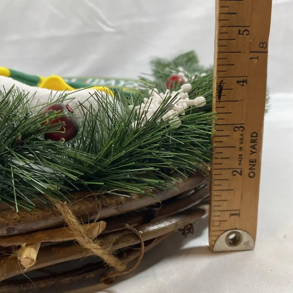 University Of Oregon Ducks Christmas Wreath Happy Holidays Snowman Woman Couple